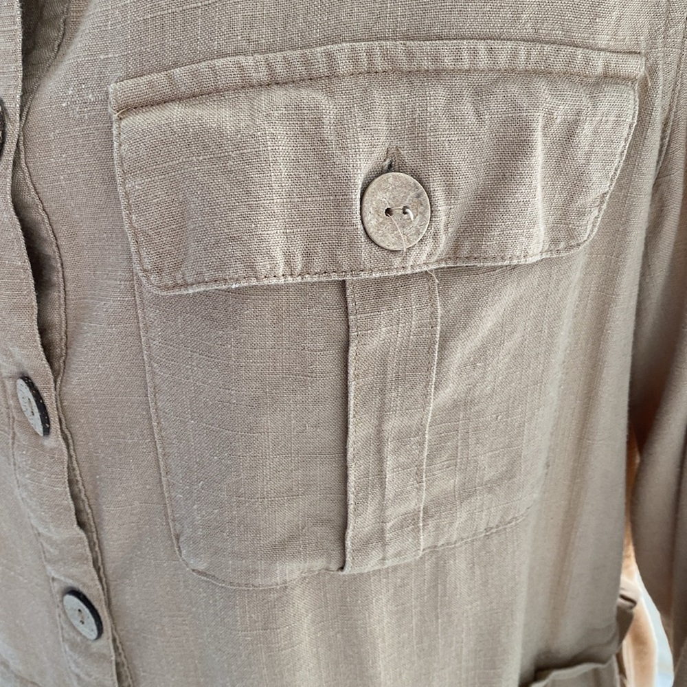 Ruby Rd. Safari linen blend top size medium - Picture 5 of 6